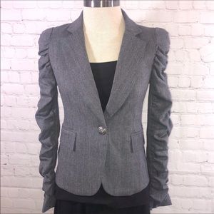 TOV Holy Ruched Sleeve Blazer Size 38